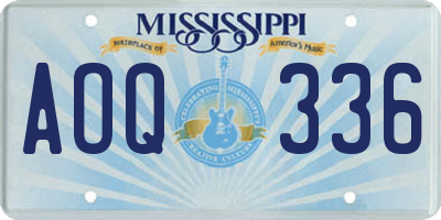 MS license plate AOQ336