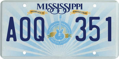MS license plate AOQ351
