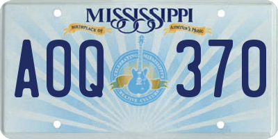 MS license plate AOQ370