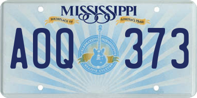 MS license plate AOQ373