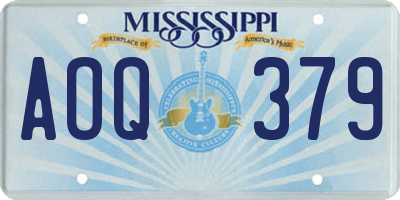 MS license plate AOQ379