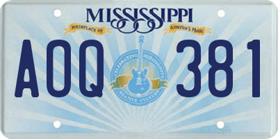 MS license plate AOQ381