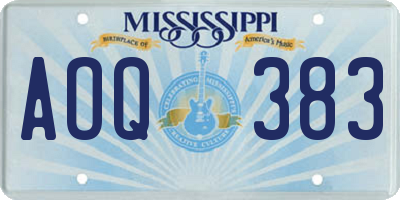 MS license plate AOQ383