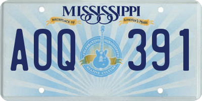 MS license plate AOQ391