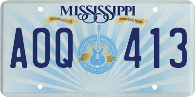 MS license plate AOQ413