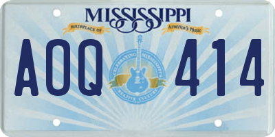 MS license plate AOQ414