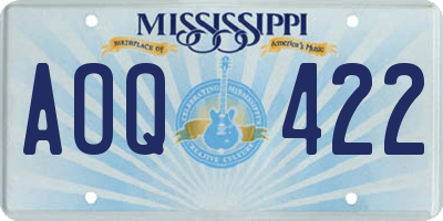 MS license plate AOQ422