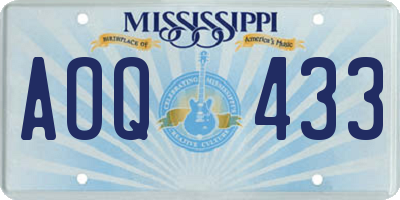 MS license plate AOQ433