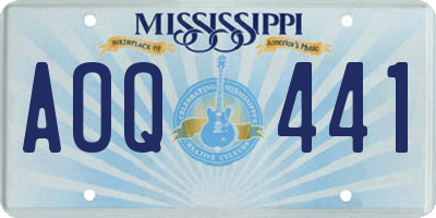 MS license plate AOQ441