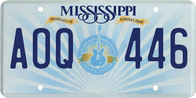 MS license plate AOQ446