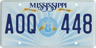 MS license plate AOQ448
