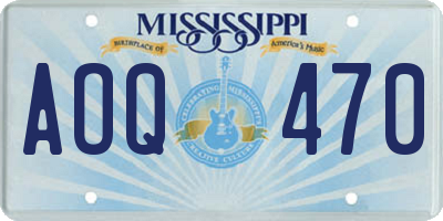 MS license plate AOQ470