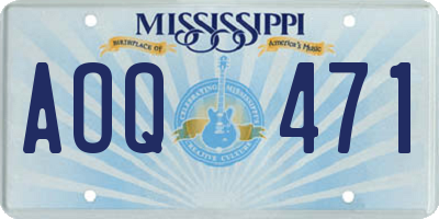 MS license plate AOQ471
