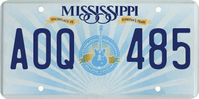 MS license plate AOQ485