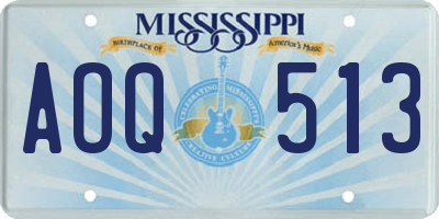 MS license plate AOQ513
