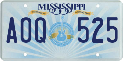 MS license plate AOQ525