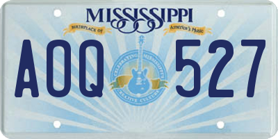 MS license plate AOQ527