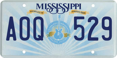 MS license plate AOQ529