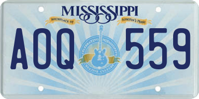 MS license plate AOQ559