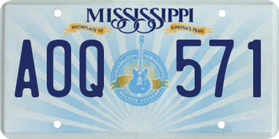 MS license plate AOQ571
