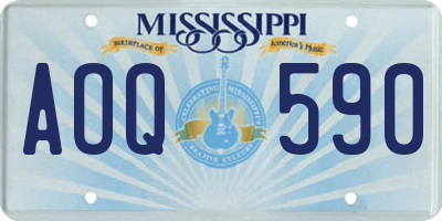 MS license plate AOQ590