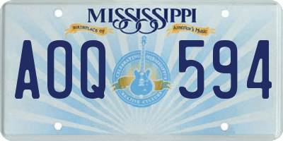 MS license plate AOQ594