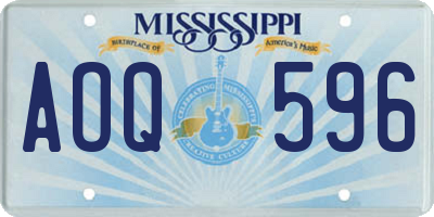 MS license plate AOQ596