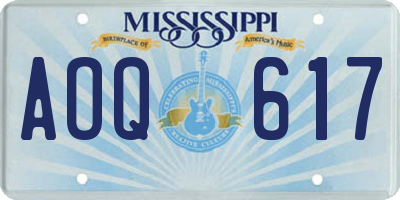 MS license plate AOQ617