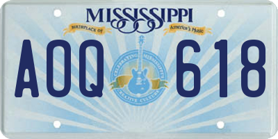 MS license plate AOQ618