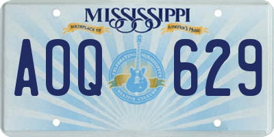 MS license plate AOQ629