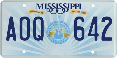 MS license plate AOQ642