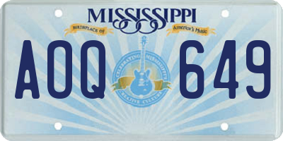 MS license plate AOQ649