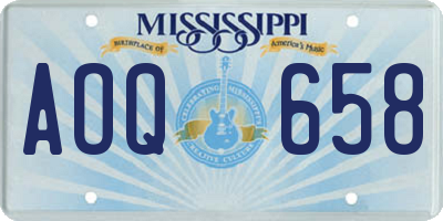 MS license plate AOQ658