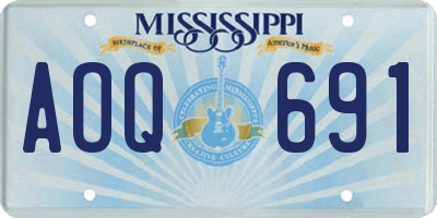 MS license plate AOQ691