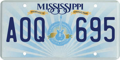 MS license plate AOQ695