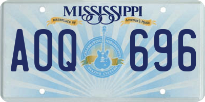 MS license plate AOQ696