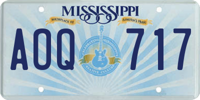 MS license plate AOQ717