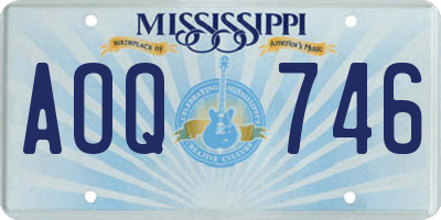 MS license plate AOQ746