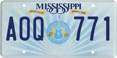 MS license plate AOQ771