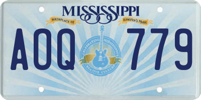 MS license plate AOQ779