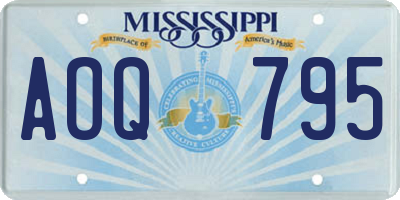 MS license plate AOQ795
