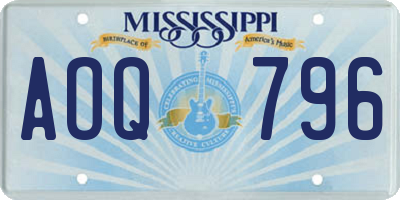 MS license plate AOQ796