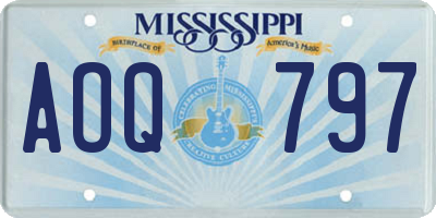 MS license plate AOQ797