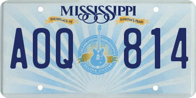 MS license plate AOQ814