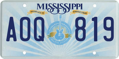 MS license plate AOQ819