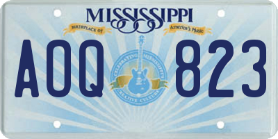 MS license plate AOQ823