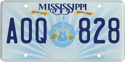 MS license plate AOQ828