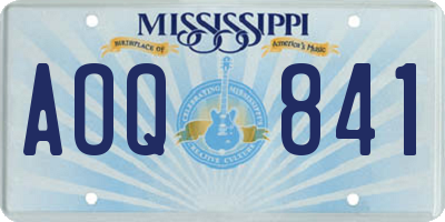 MS license plate AOQ841