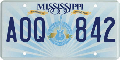 MS license plate AOQ842
