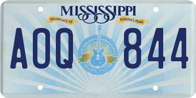 MS license plate AOQ844